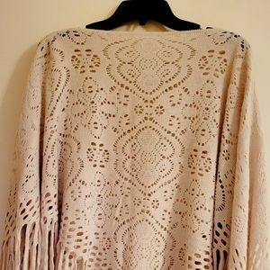 Fringe Poncho Sweater